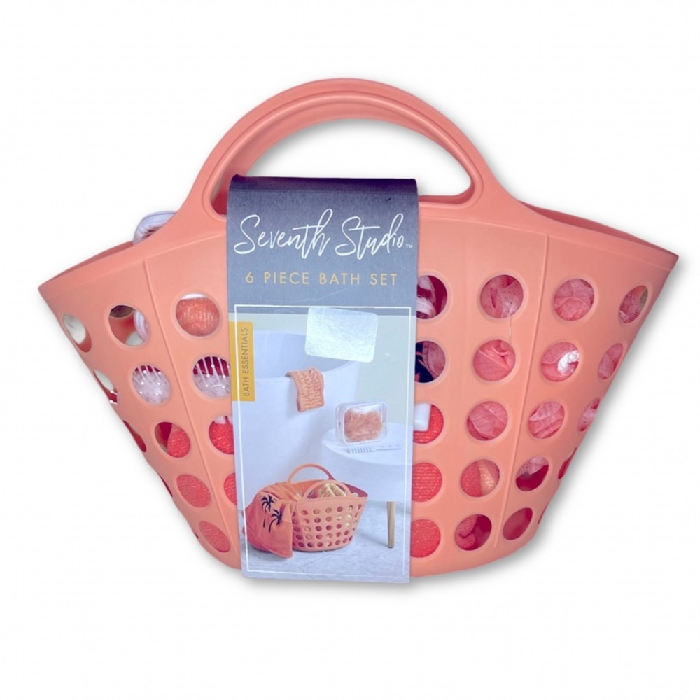 New  Peach 6 piece bath set